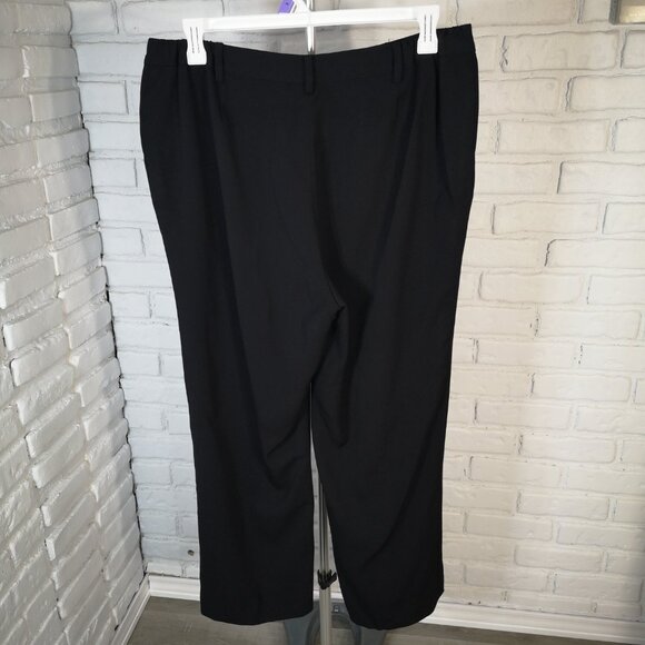 Lauren Ralph Lauren Ladies Size 16W Black Straight Legs 100% Wool Dress Pants - Picture 2 of 12